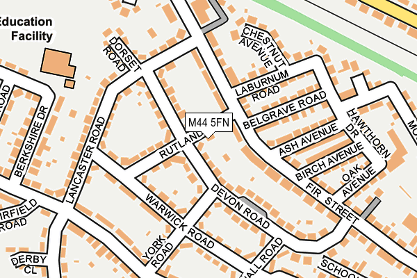 M44 5FN map - OS OpenMap – Local (Ordnance Survey)