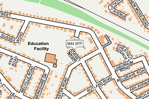 M44 5FP map - OS OpenMap – Local (Ordnance Survey)