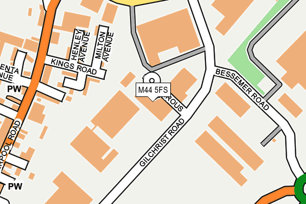 M44 5FS map - OS OpenMap – Local (Ordnance Survey)