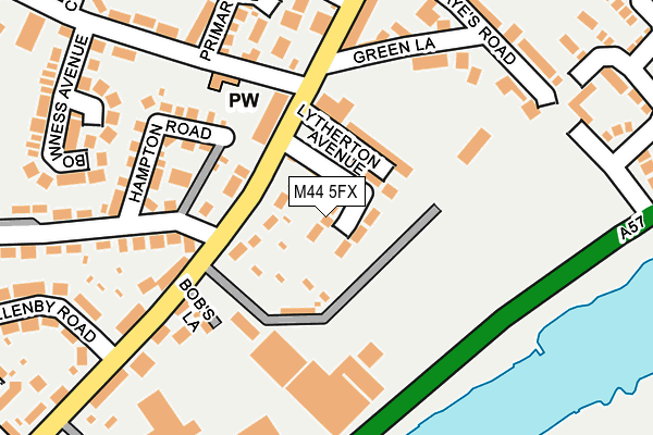 M44 5FX map - OS OpenMap – Local (Ordnance Survey)