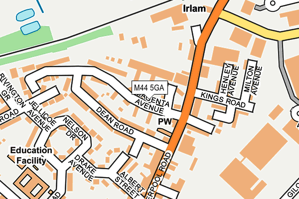 M44 5GA map - OS OpenMap – Local (Ordnance Survey)