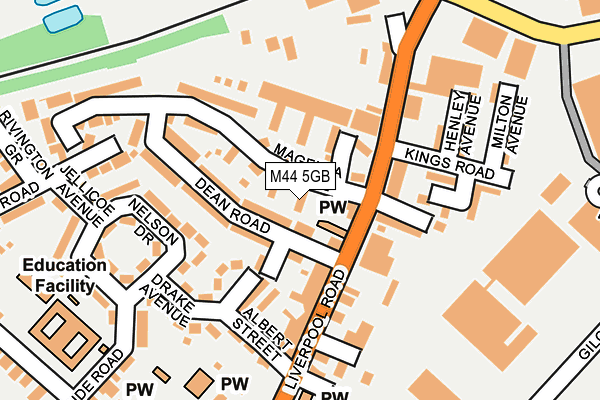 M44 5GB map - OS OpenMap – Local (Ordnance Survey)