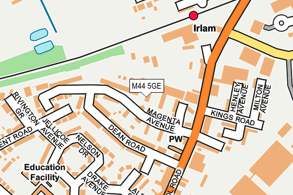 M44 5GE map - OS OpenMap – Local (Ordnance Survey)
