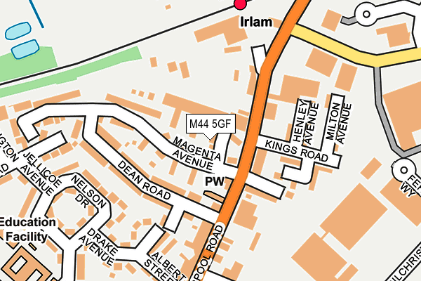 M44 5GF map - OS OpenMap – Local (Ordnance Survey)
