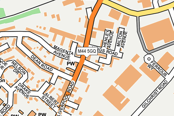 M44 5GQ map - OS OpenMap – Local (Ordnance Survey)