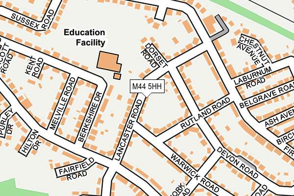 M44 5HH map - OS OpenMap – Local (Ordnance Survey)