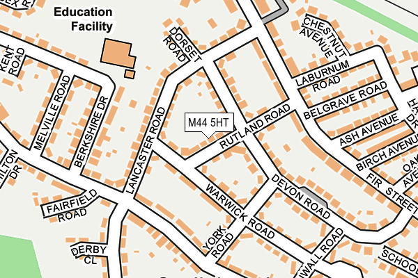 M44 5HT map - OS OpenMap – Local (Ordnance Survey)