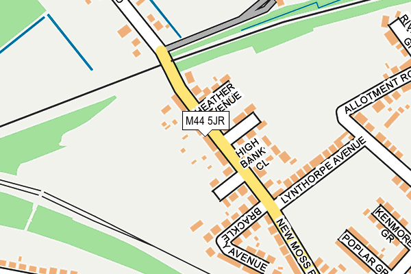 M44 5JR map - OS OpenMap – Local (Ordnance Survey)