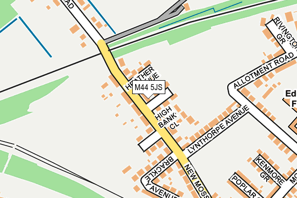 M44 5JS map - OS OpenMap – Local (Ordnance Survey)