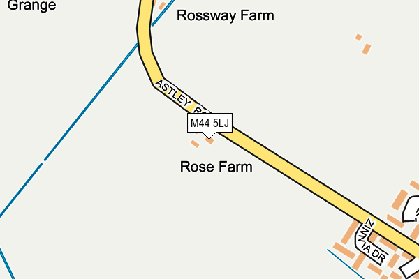 M44 5LJ map - OS OpenMap – Local (Ordnance Survey)