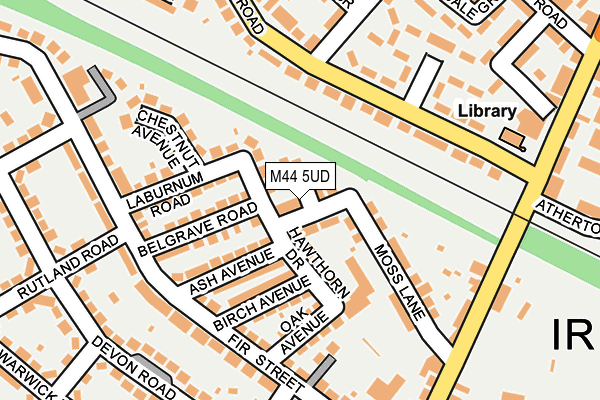 M44 5UD map - OS OpenMap – Local (Ordnance Survey)