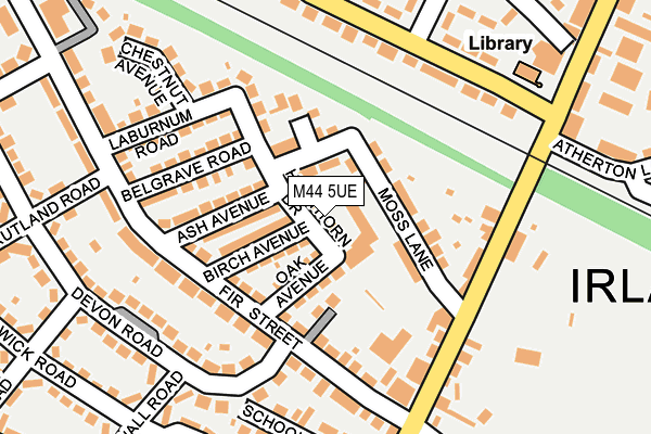 M44 5UE map - OS OpenMap – Local (Ordnance Survey)