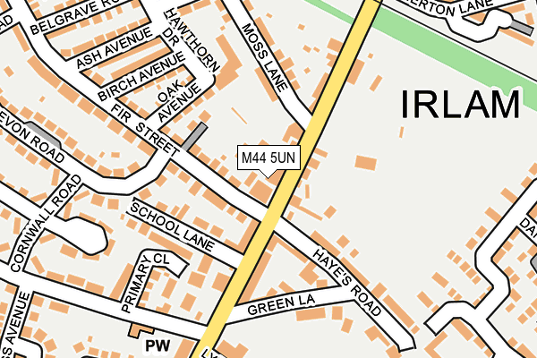 M44 5UN map - OS OpenMap – Local (Ordnance Survey)