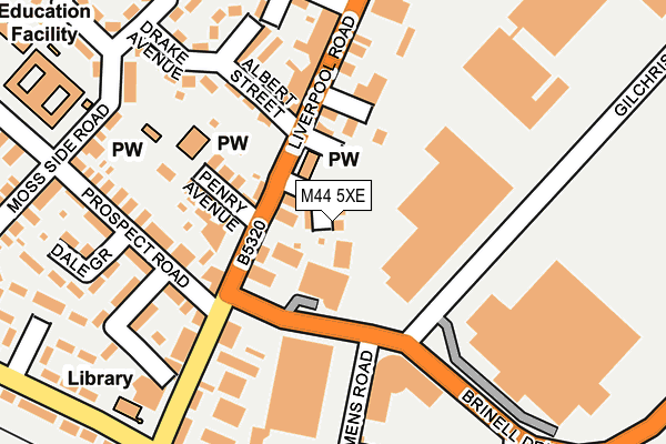 M44 5XE map - OS OpenMap – Local (Ordnance Survey)