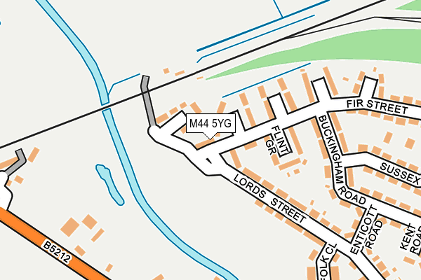M44 5YG map - OS OpenMap – Local (Ordnance Survey)