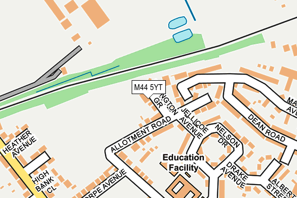 M44 5YT map - OS OpenMap – Local (Ordnance Survey)