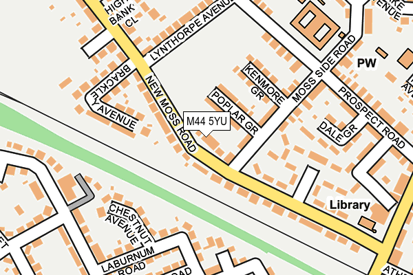 M44 5YU map - OS OpenMap – Local (Ordnance Survey)