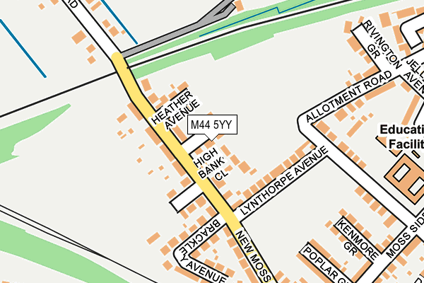 M44 5YY map - OS OpenMap – Local (Ordnance Survey)