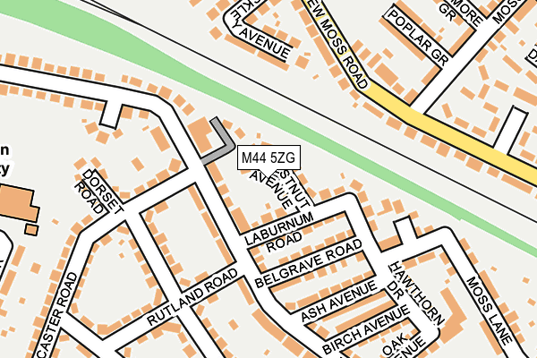 M44 5ZG map - OS OpenMap – Local (Ordnance Survey)
