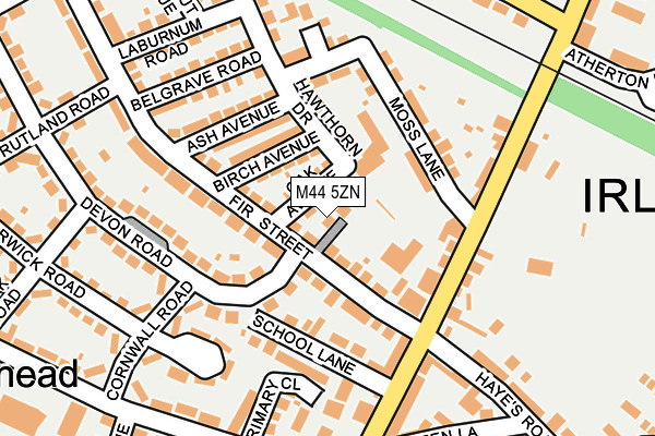 M44 5ZN map - OS OpenMap – Local (Ordnance Survey)