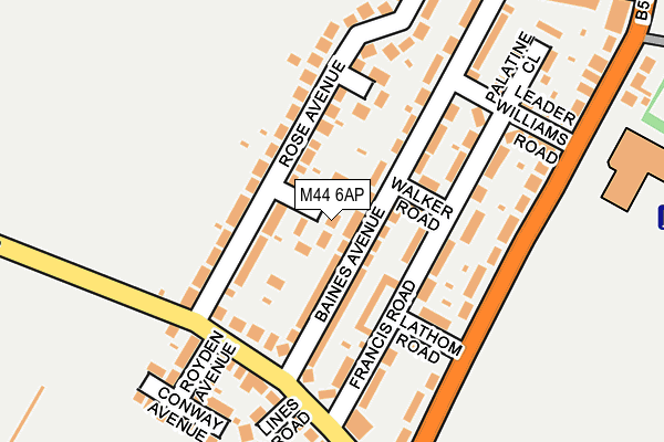 M44 6AP map - OS OpenMap – Local (Ordnance Survey)