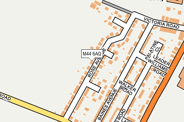 M44 6AQ map - OS OpenMap – Local (Ordnance Survey)