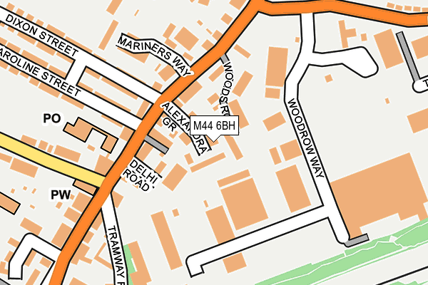 M44 6BH map - OS OpenMap – Local (Ordnance Survey)