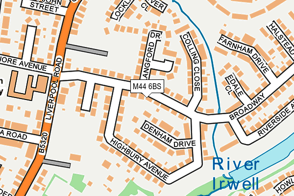 M44 6BS map - OS OpenMap – Local (Ordnance Survey)