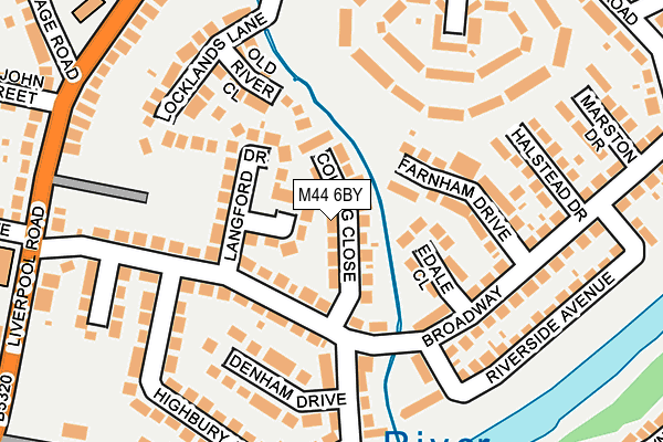 M44 6BY map - OS OpenMap – Local (Ordnance Survey)