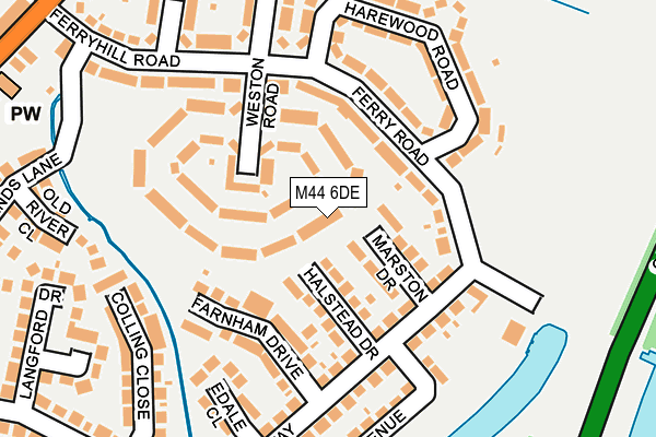 M44 6DE map - OS OpenMap – Local (Ordnance Survey)