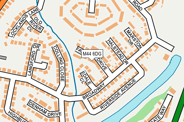 M44 6DG map - OS OpenMap – Local (Ordnance Survey)