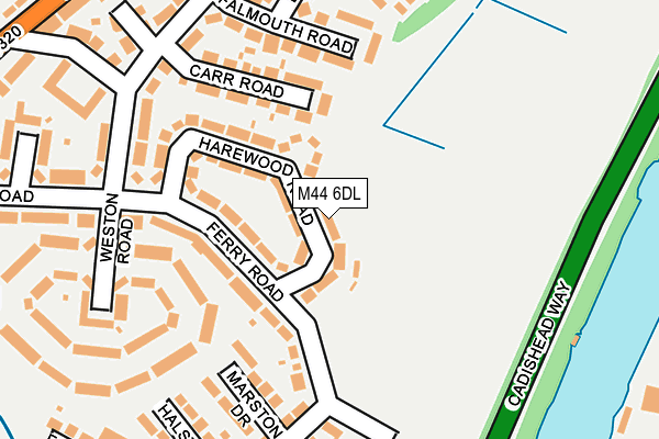 M44 6DL map - OS OpenMap – Local (Ordnance Survey)