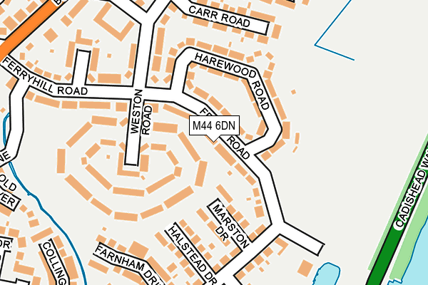 M44 6DN map - OS OpenMap – Local (Ordnance Survey)