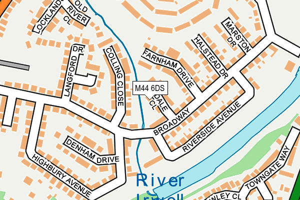 M44 6DS map - OS OpenMap – Local (Ordnance Survey)