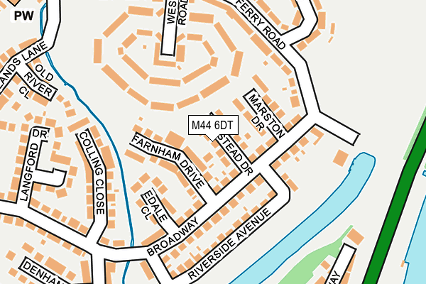 M44 6DT map - OS OpenMap – Local (Ordnance Survey)