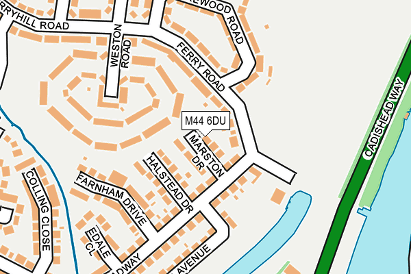 M44 6DU map - OS OpenMap – Local (Ordnance Survey)