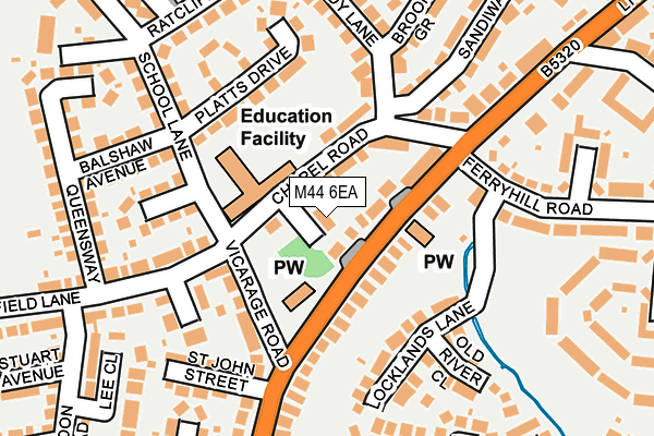 M44 6EA map - OS OpenMap – Local (Ordnance Survey)