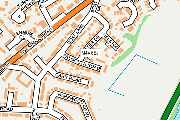 M44 6EJ map - OS OpenMap – Local (Ordnance Survey)