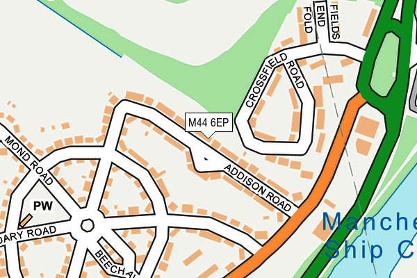M44 6EP map - OS OpenMap – Local (Ordnance Survey)