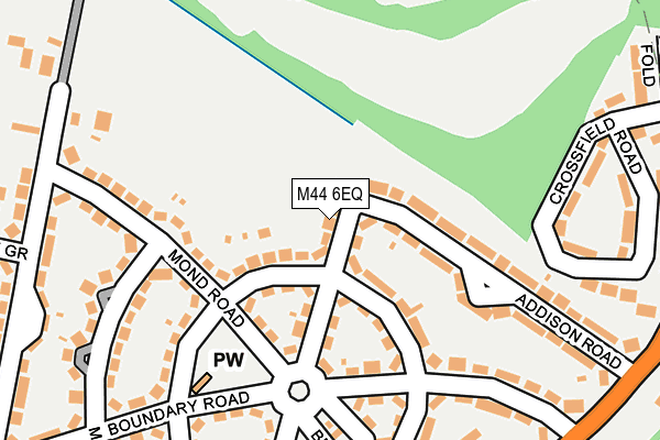 M44 6EQ map - OS OpenMap – Local (Ordnance Survey)