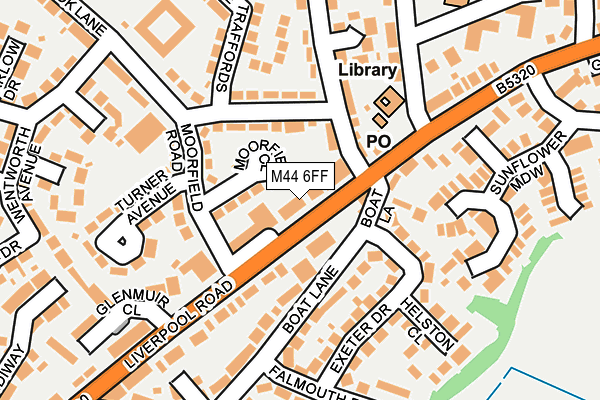 M44 6FF map - OS OpenMap – Local (Ordnance Survey)