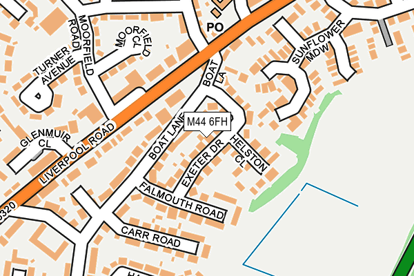 M44 6FH map - OS OpenMap – Local (Ordnance Survey)