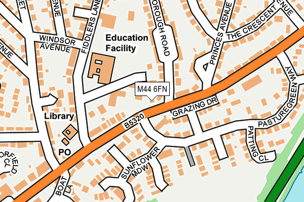 M44 6FN map - OS OpenMap – Local (Ordnance Survey)