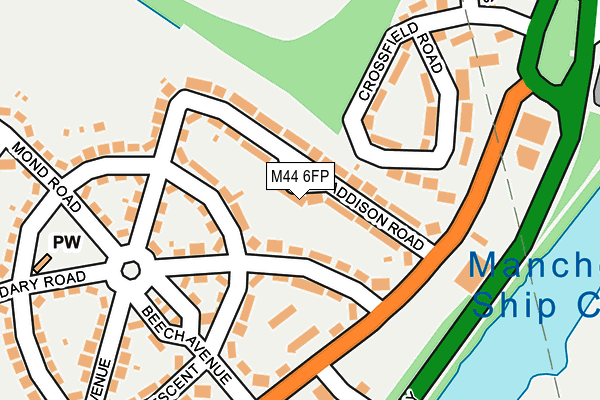 M44 6FP map - OS OpenMap – Local (Ordnance Survey)