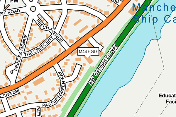 M44 6GD map - OS OpenMap – Local (Ordnance Survey)