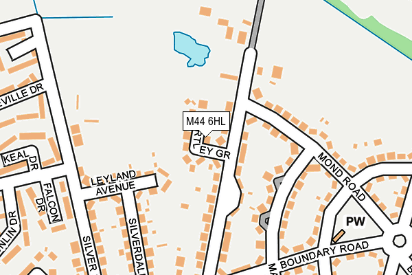 M44 6HL map - OS OpenMap – Local (Ordnance Survey)