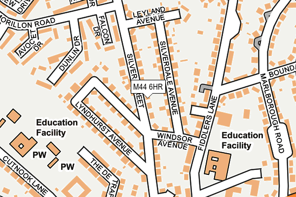 M44 6HR map - OS OpenMap – Local (Ordnance Survey)