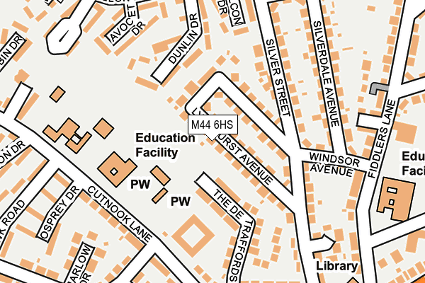 M44 6HS map - OS OpenMap – Local (Ordnance Survey)