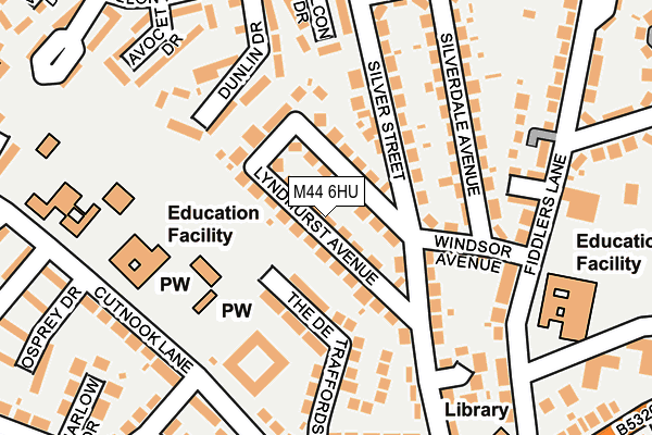 M44 6HU map - OS OpenMap – Local (Ordnance Survey)