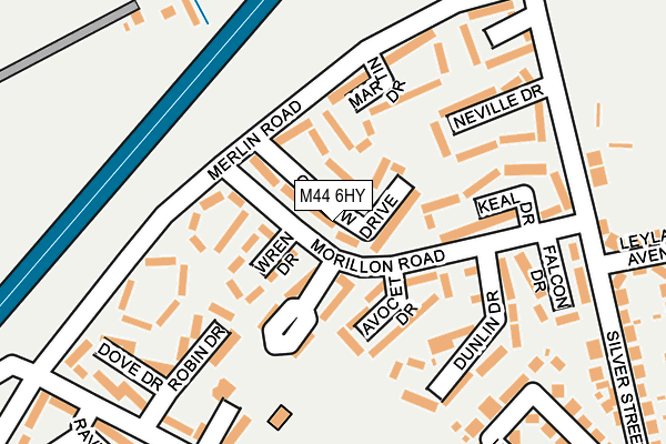 M44 6HY map - OS OpenMap – Local (Ordnance Survey)
